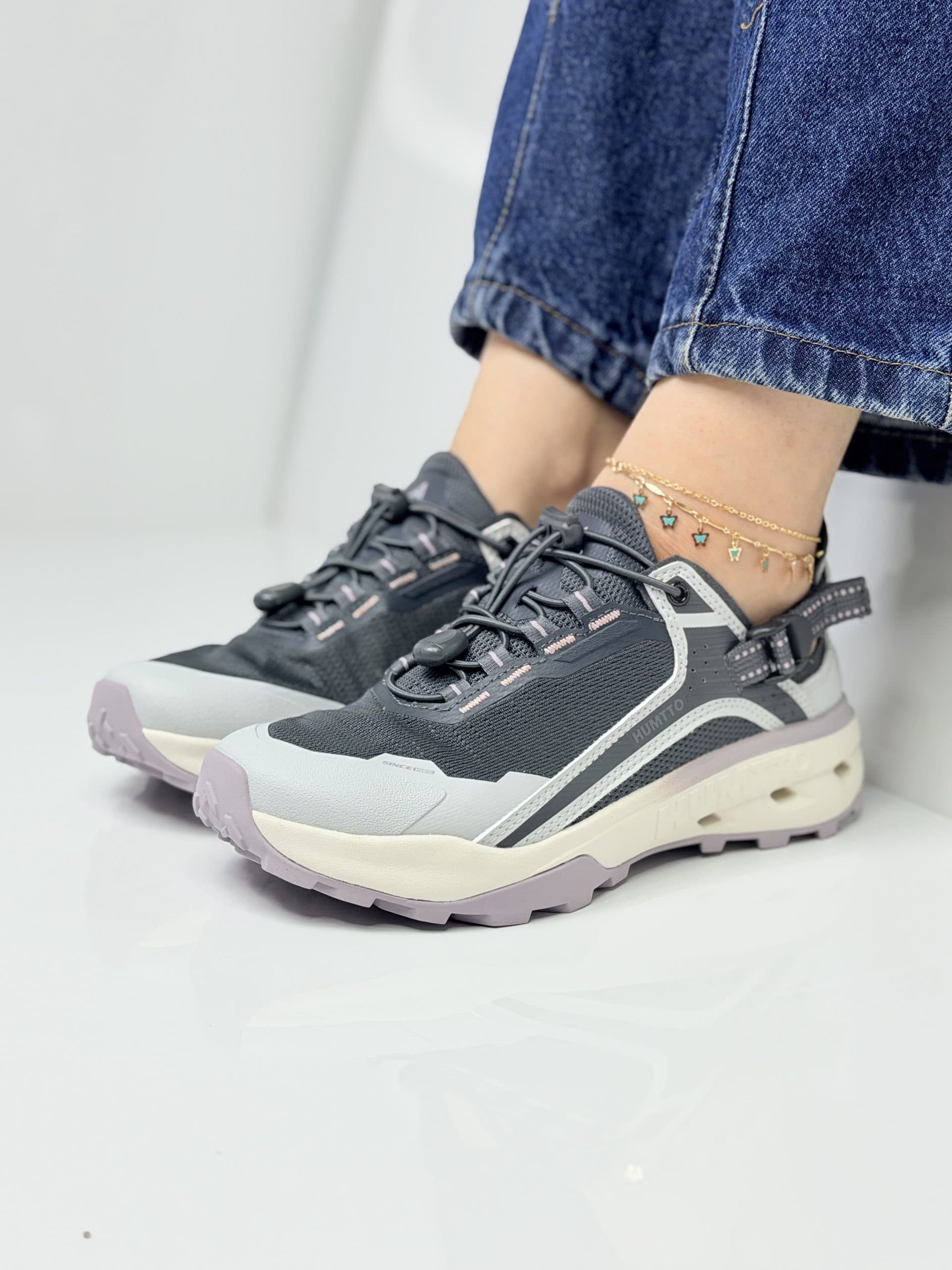 صندل پیاده روی هامتو مشکی خاکستری Hamto black gray Walking Sandals — تصویر ۲
