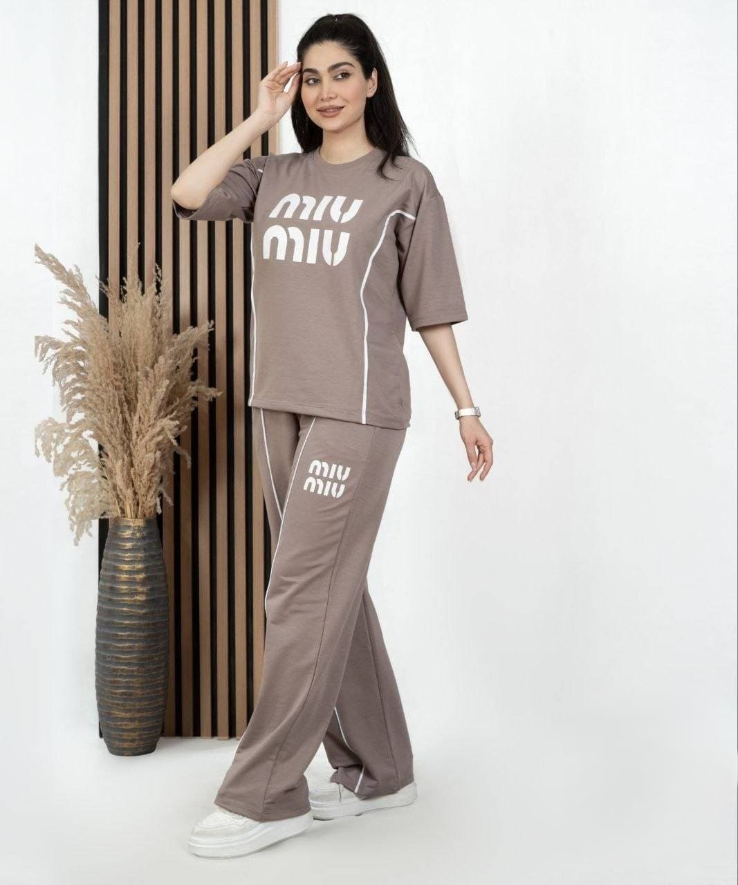 ست تیشرت و شلوار گلکسی MiuMiu – کد 160