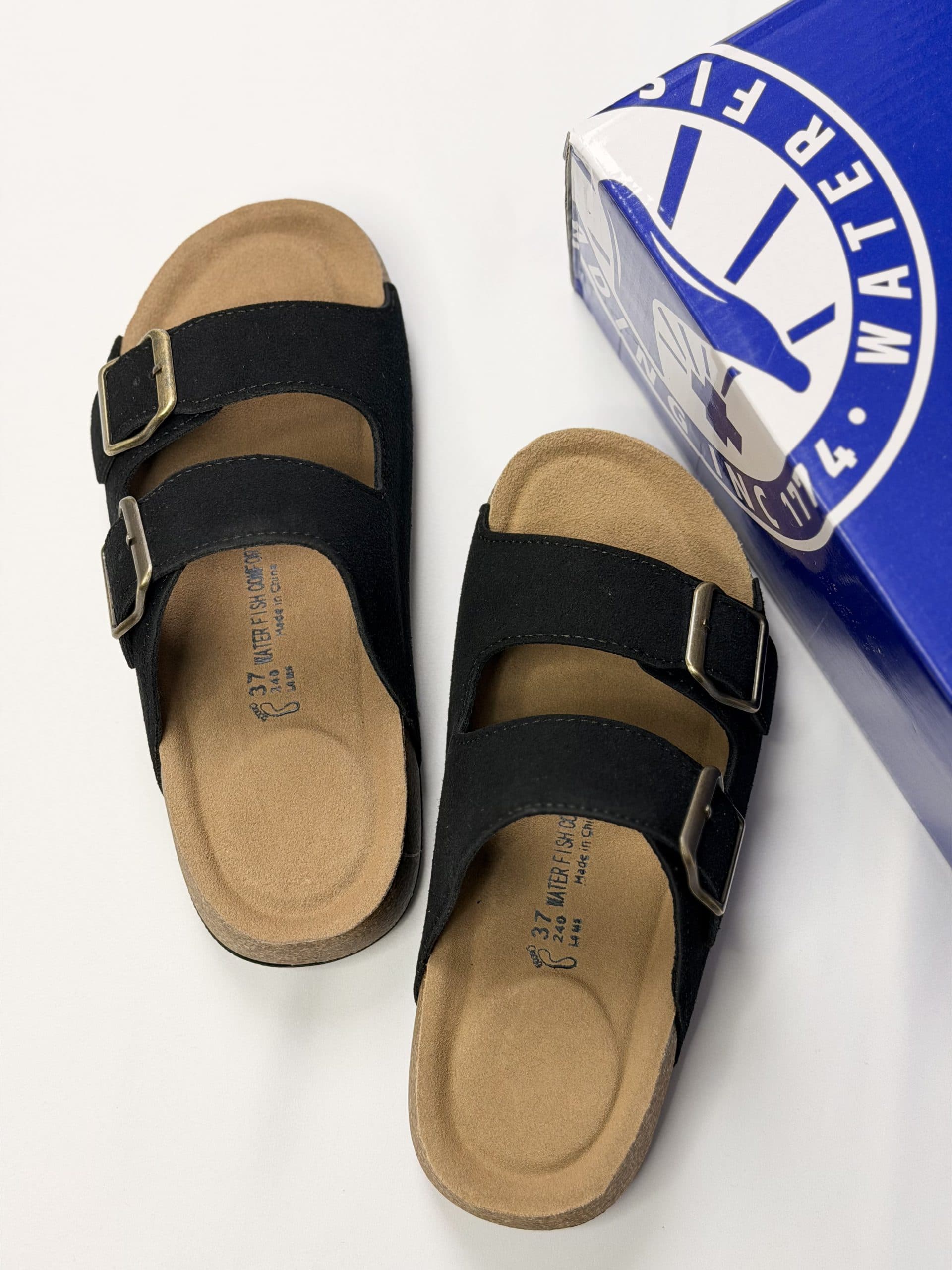 صندل دو سگک مشکی black double buckle sandals — تصویر ۳