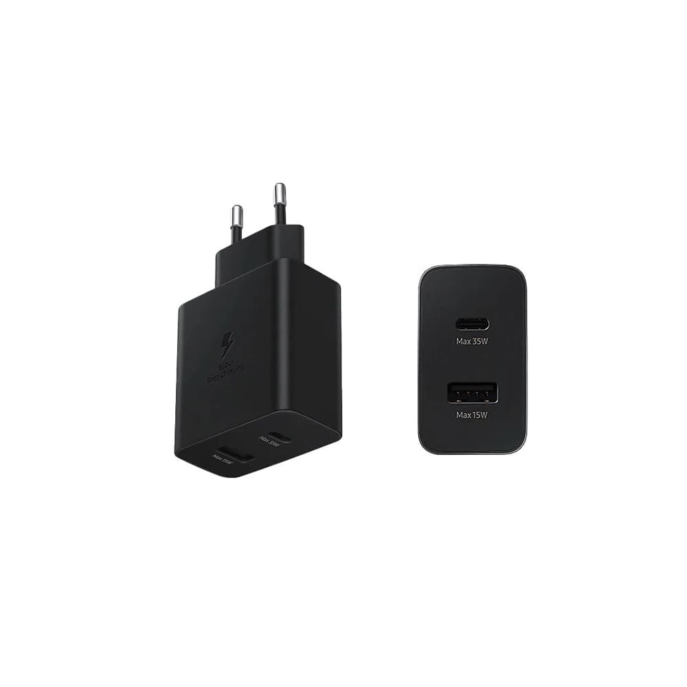 آداپتور ۳۵ وات سامسونگ اورجینال شرکتی | شارژر سریع دو پورت USB-C و USB-A مناسب گوشی و تبلت — تصویر ۵