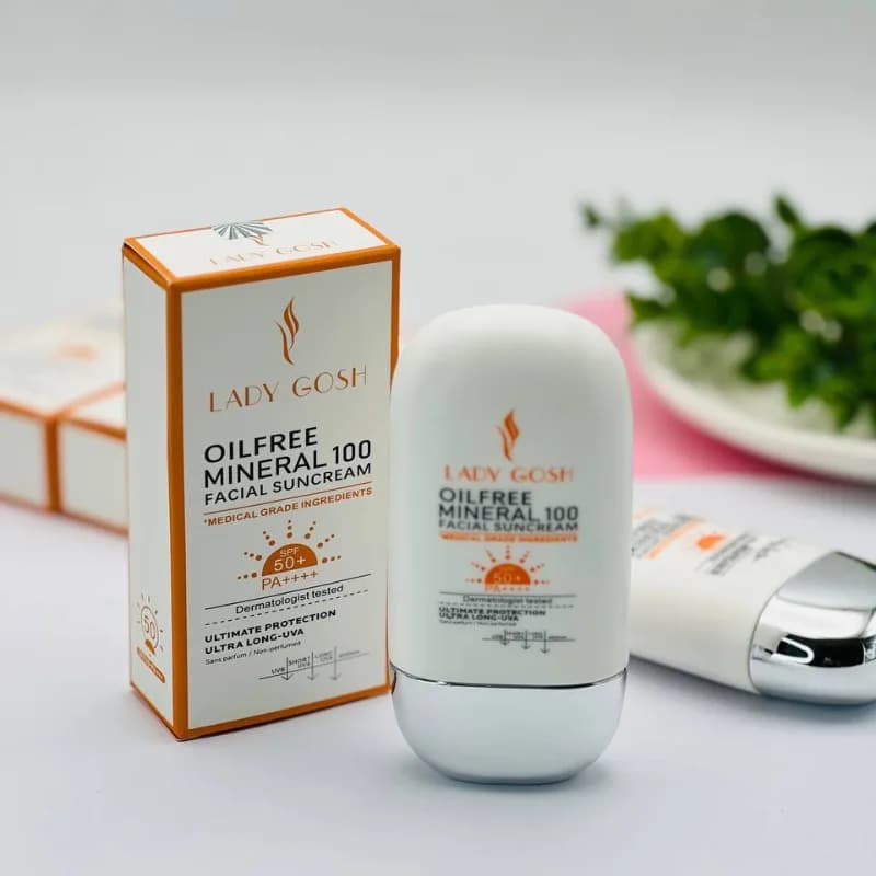 کرم ضد آفتاب بی رنگ اورجینال لیدی گاش SPF50