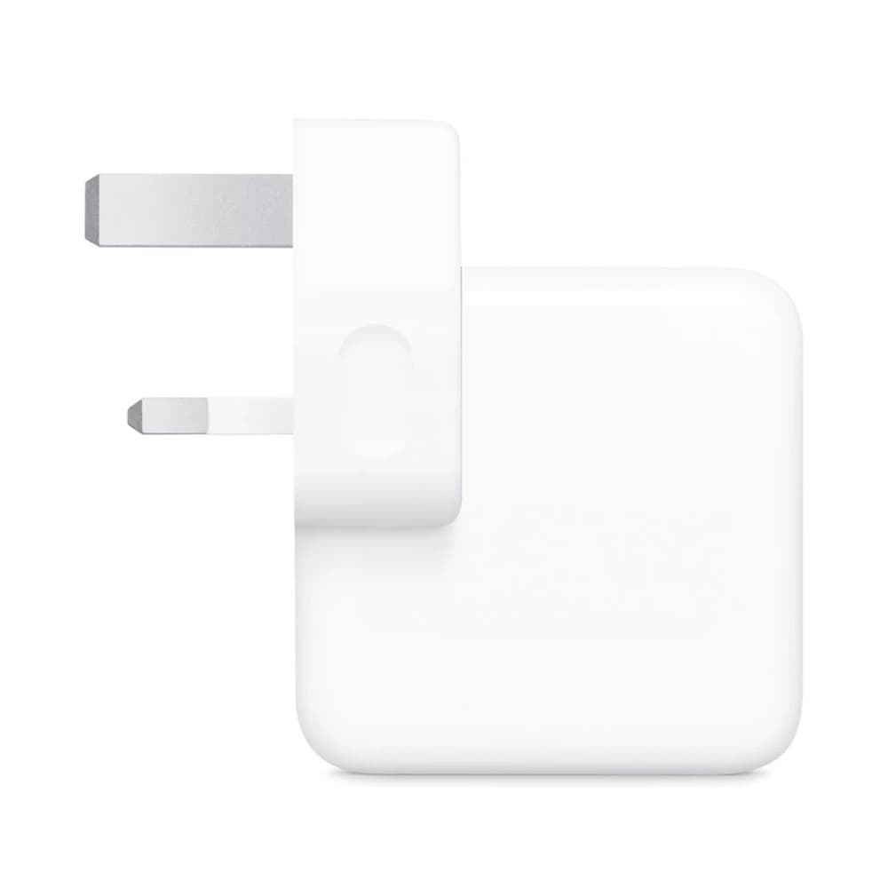 آداپتور ۳۵ وات اپل اورجینال شرکتی | شارژر USB-C دو پورت مناسب آیفون، آیپد و مک بوک — تصویر ۴