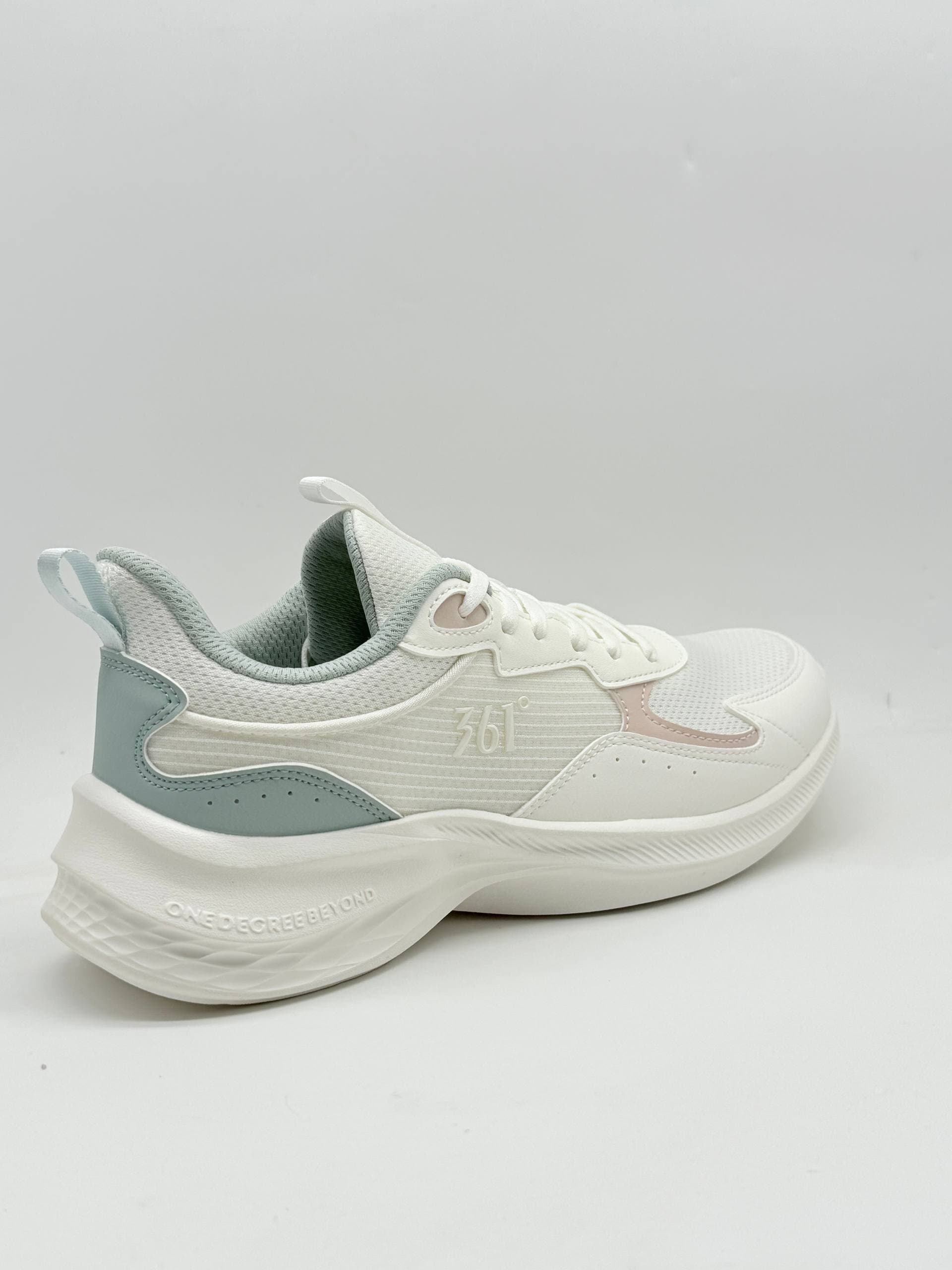 کفش رانینگ ۳۶۱ سفید سبز صورتی 361 white green pink Running Shoes — تصویر ۳