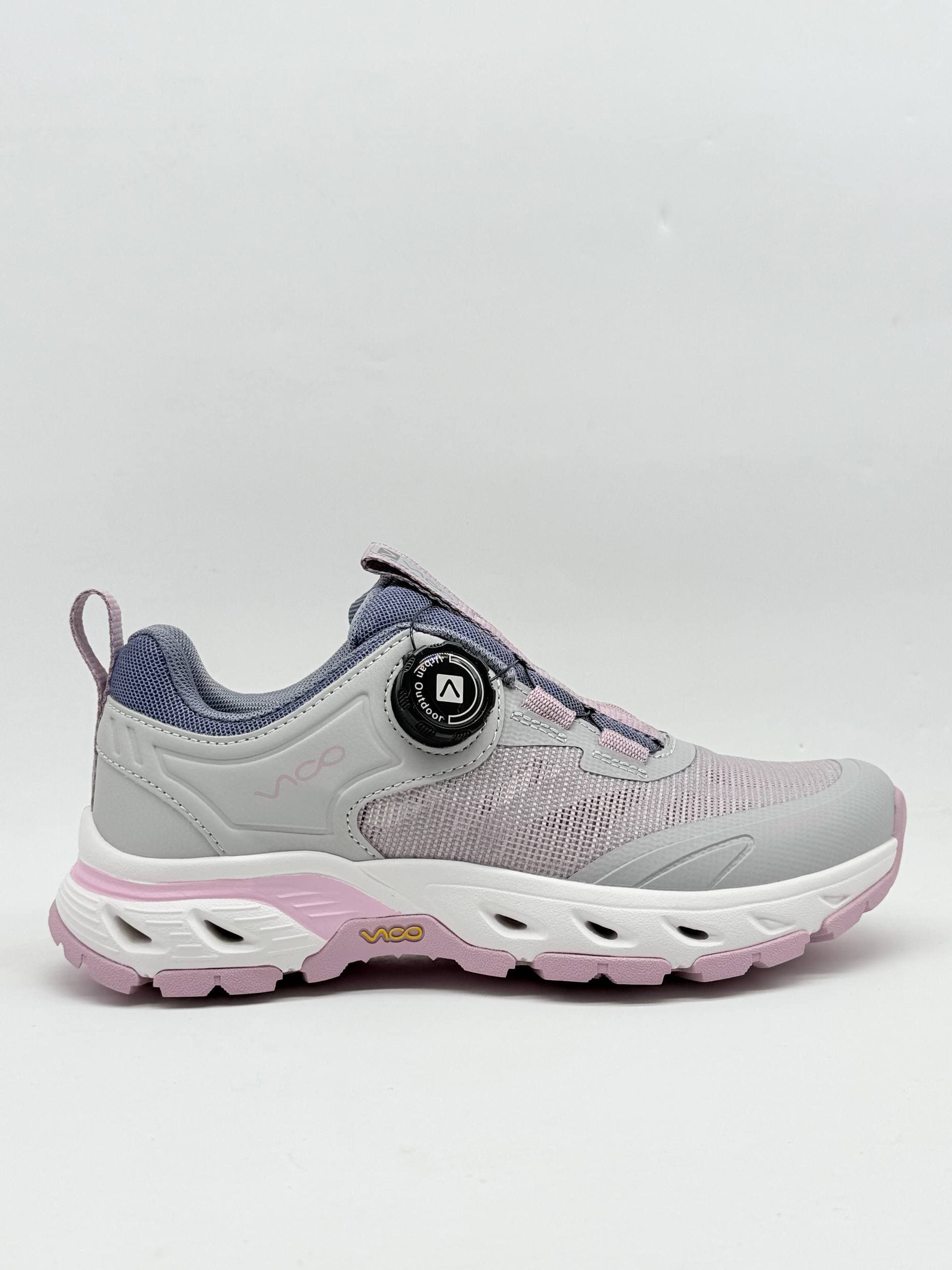 صندل تابستانه بند کمپرسی ویکو خاکستری صورتی Vico gray pink compression strap summer sandals