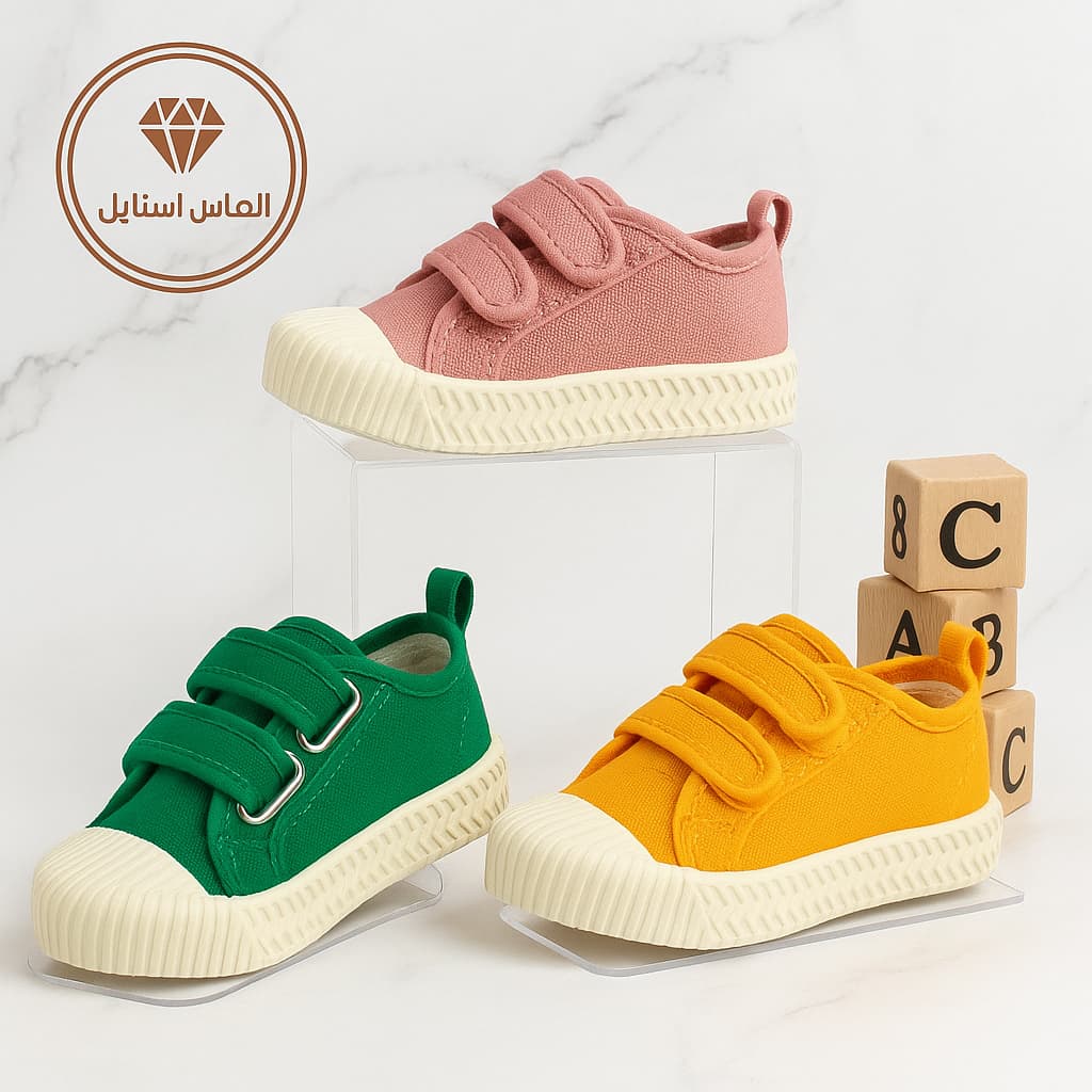 کفش اسپرت بچه‌گانه چسبی وارداتی | سبک، راحت و مناسب روزمره