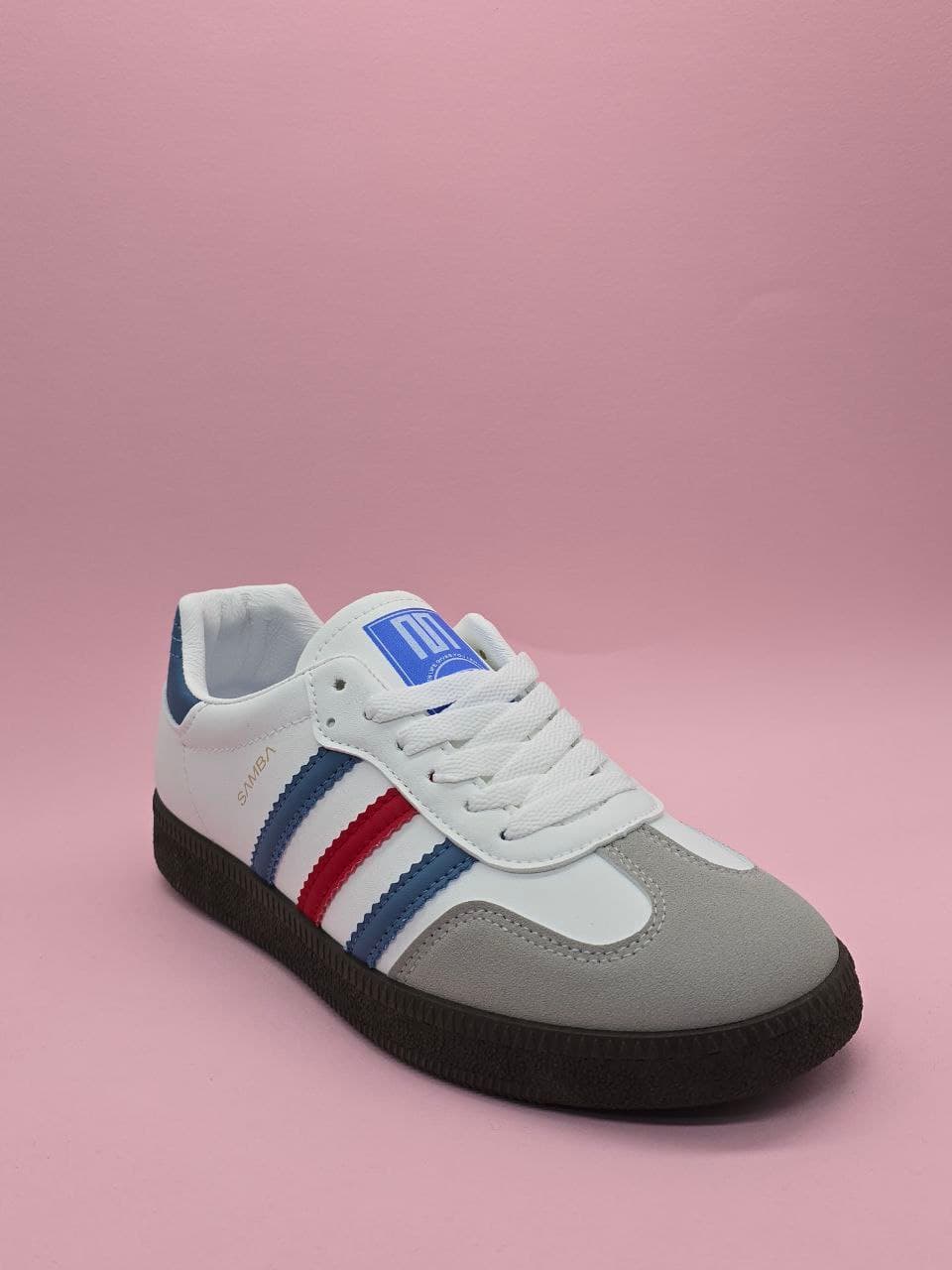 آدیداس سامبا سفید و آبی Adidas samba white blue — تصویر ۳