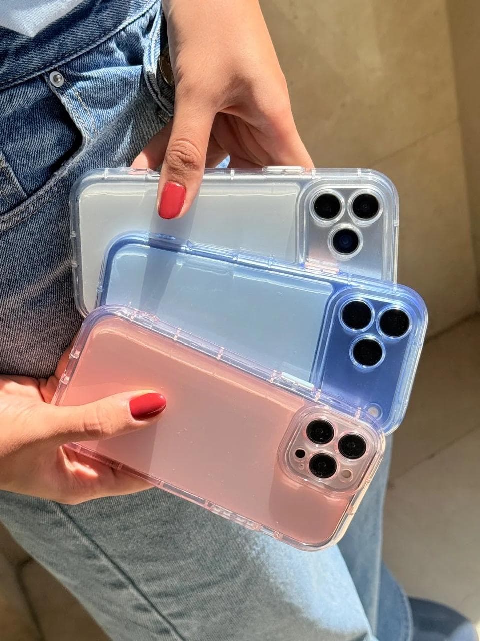 قاب پاستلی کریستالی (کدC2326) مناسب برای iPhone 17 — تصویر ۳