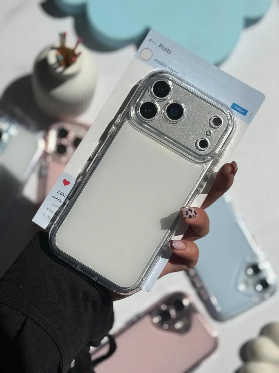 قاب پاستلی کریستالی (کدC2326) مناسب برای iPhone 15 — تصویر ۶