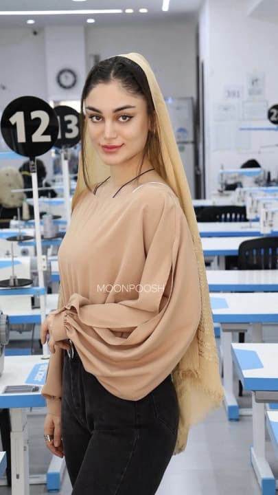کراپ شومیز خفاشی ژاکلین جلو بسته — تصویر ۴