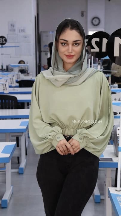 کراپ شومیز خفاشی ژاکلین جلو بسته