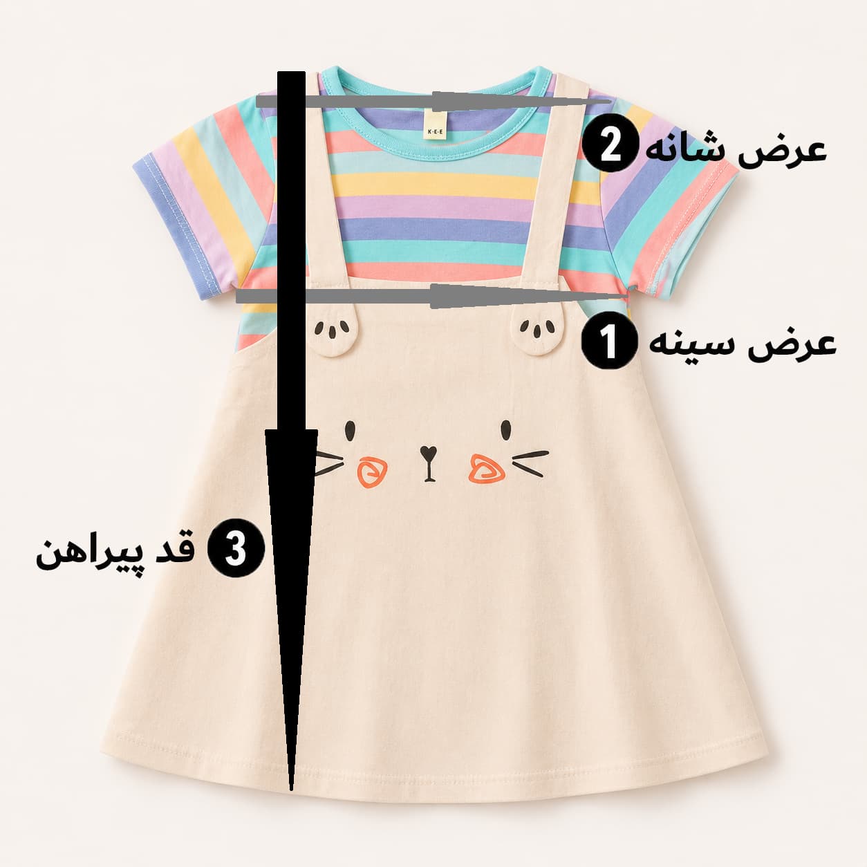 پیراهن دخترانه بچگانه فانتزی وارداتی | مدل کارتونی شیک — تصویر ۴
