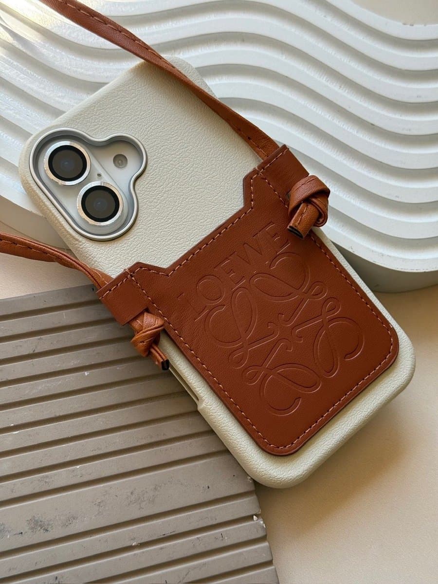 قاب Loewe چرمی جاکارتی دار بند بلند (کدC2323) مناسب برای iPhone 18Promax — تصویر ۱۰