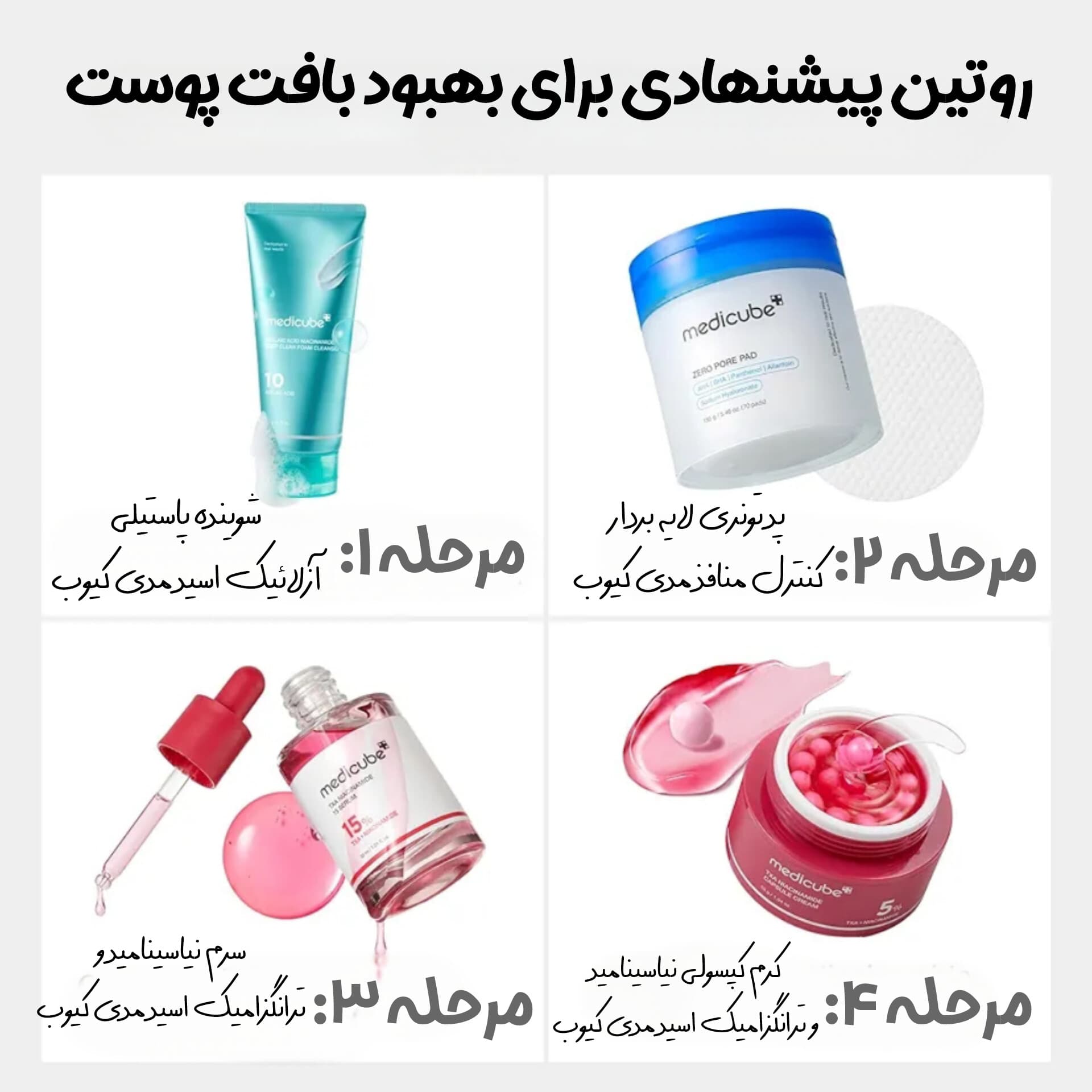 فوم شستشوی آزلائیک اسید مدی کیوب — تصویر ۵