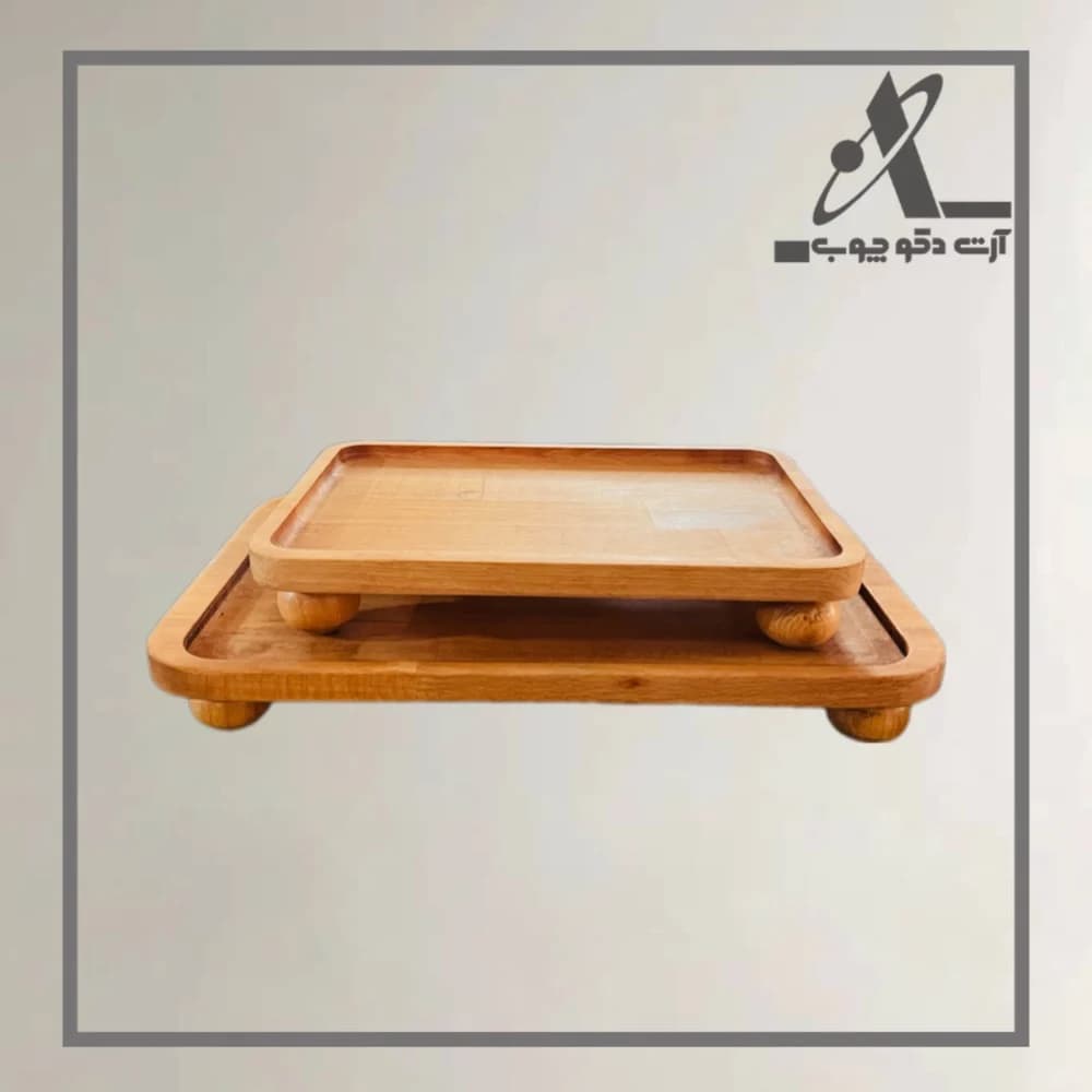سینی مستطیل پایه گرد