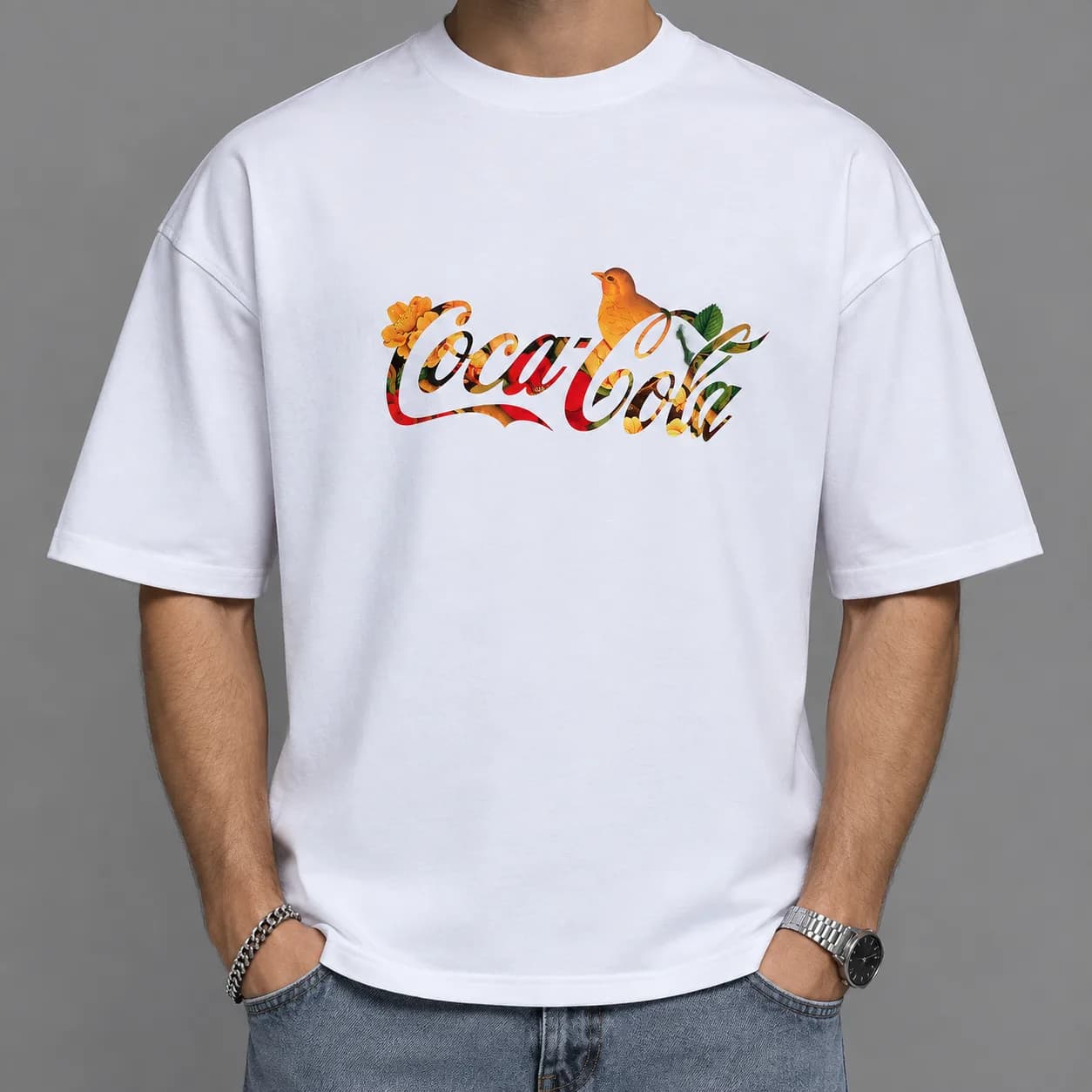 تیشرت کاپلی طرح COCA COLA