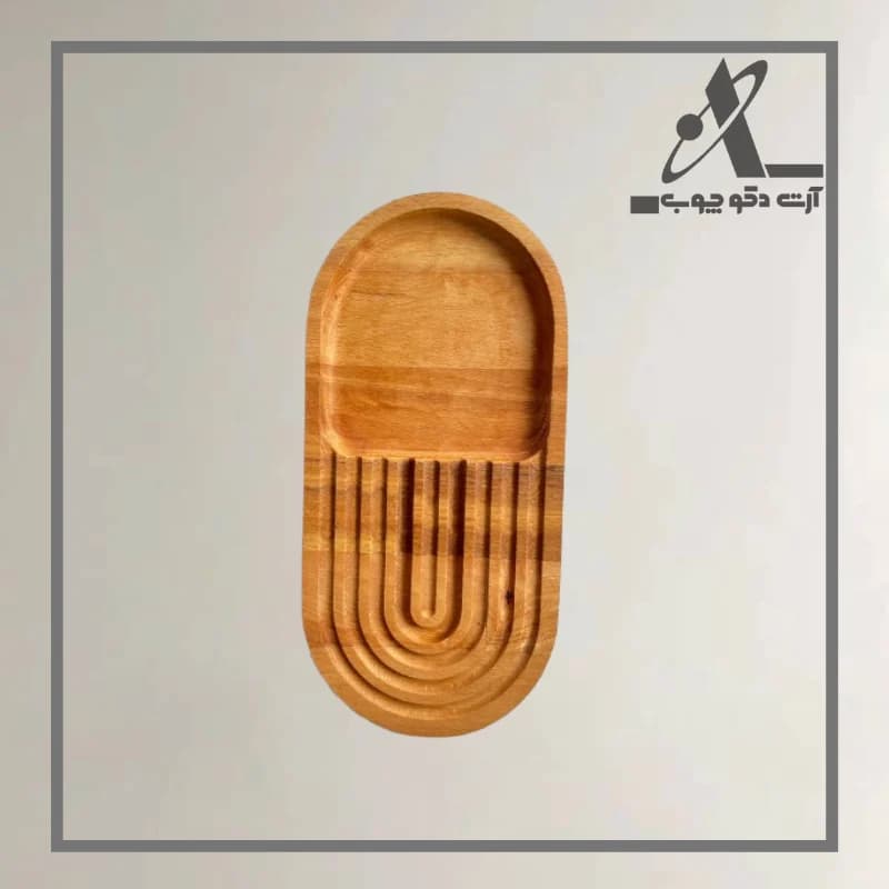 تخته سرو بیضی شیاردار با جای ماگ