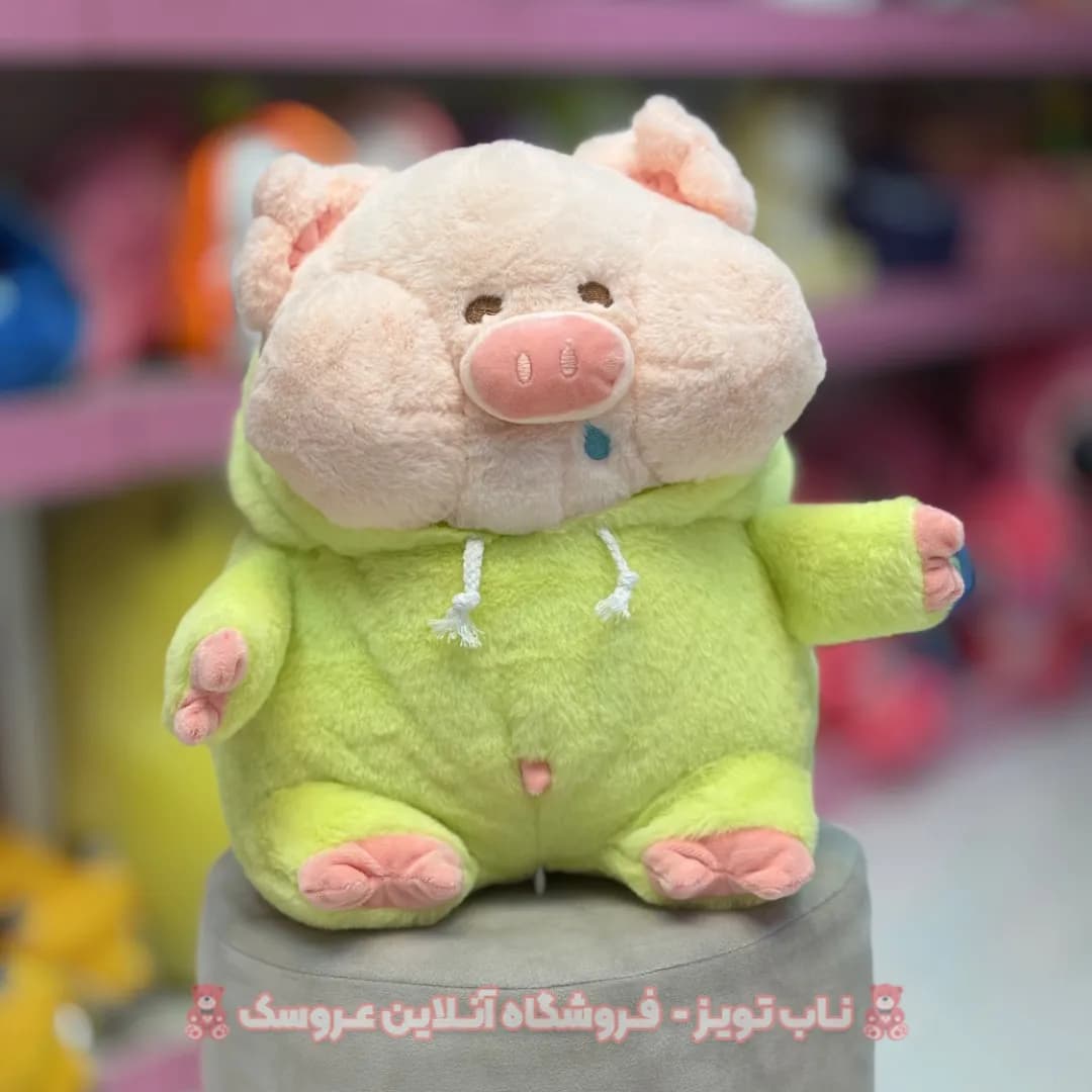 عروسک خوک لباس دایناسوری اورجینال 55 سانت — تصویر ۲
