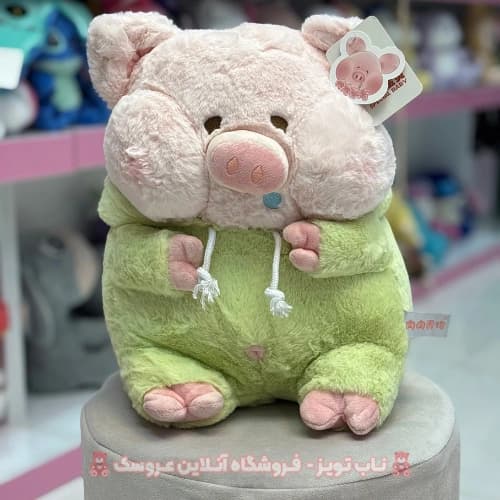 عروسک خوک لباس دایناسوری اورجینال 45 سانت — تصویر ۲