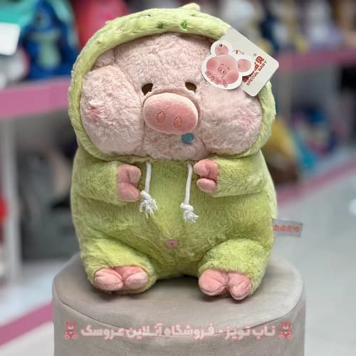 عروسک خوک لباس دایناسوری اورجینال 45 سانت