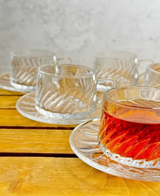 فنجان نعلبکی 12 پارچه وارداتی کد 4402 — تصویر ۲