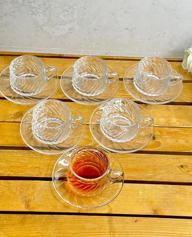 فنجان نعلبکی 12 پارچه وارداتی کد 4402 — تصویر ۳