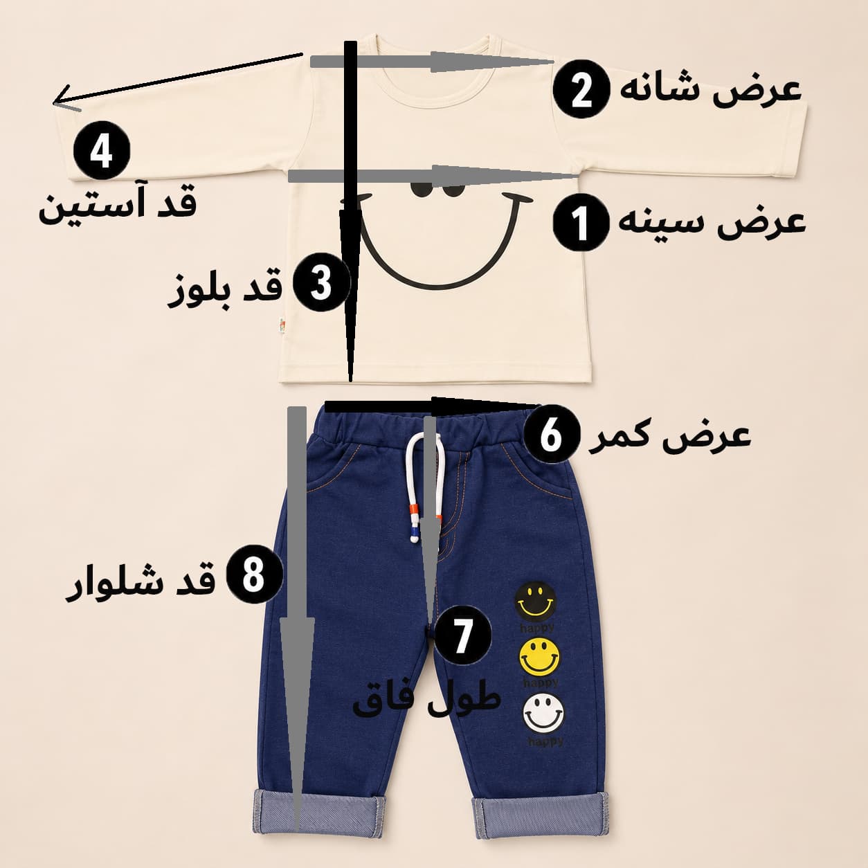 ست لباس اسپرت کودک چهارفصل وارداتی | سوییشرت، بلوز و شلوار — تصویر ۳
