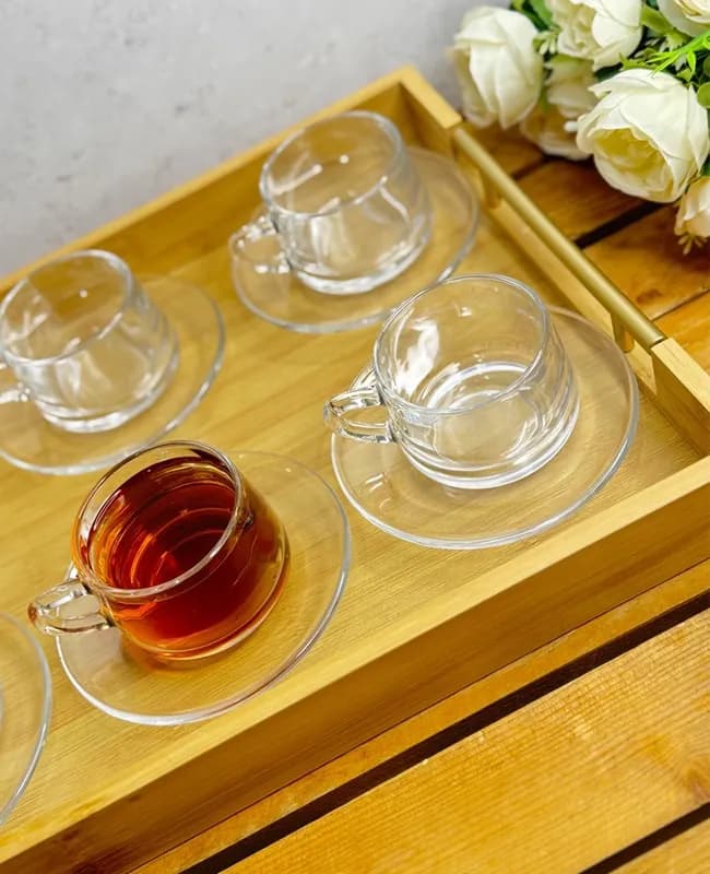 فنجان نعلبکی 12 پارچه وارداتی کد 4410-4402