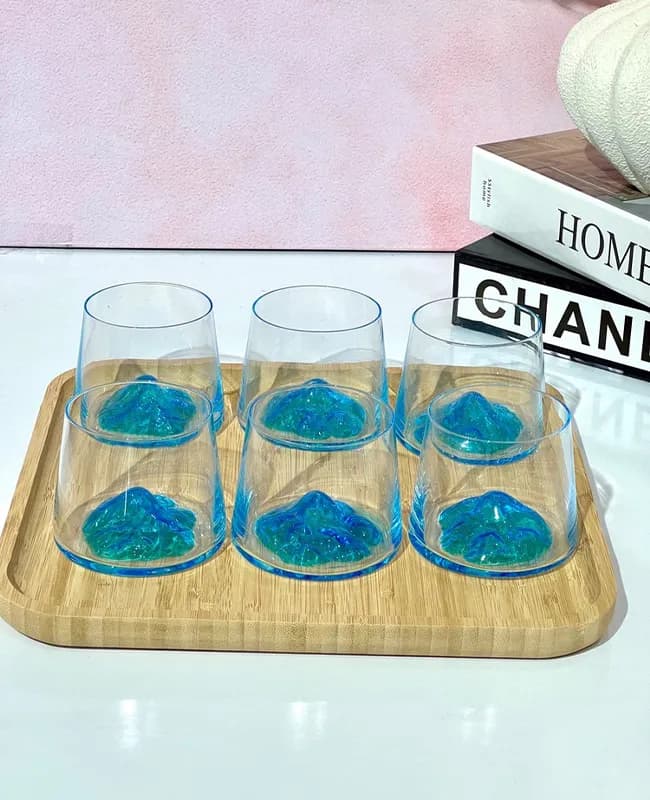 نیم لیوان 6 تایی کوه یخ رنگی وارداتی کد kit -1163 — تصویر ۲