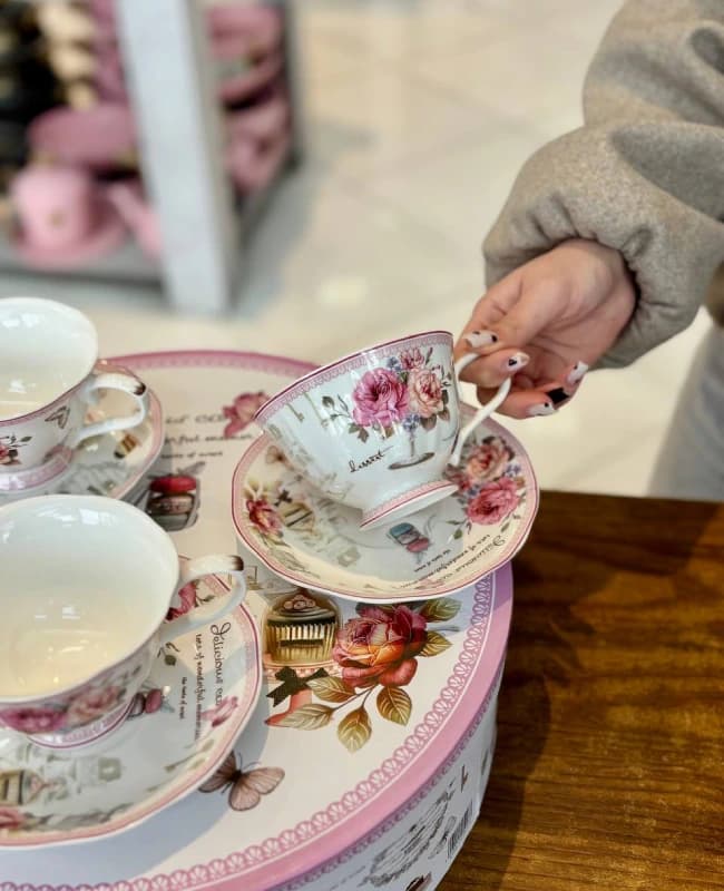 ست فنجان چایخوری 12 پارچه وارداتی کد kit-1285 — تصویر ۴