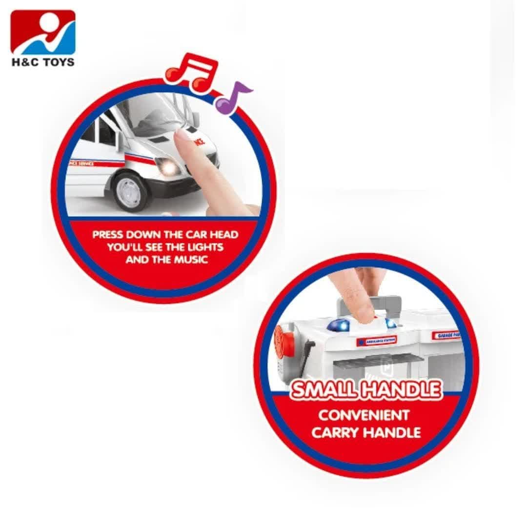 آمبولانس اسباب بازی گاراژدار موزیکال CLM-557 — تصویر ۶