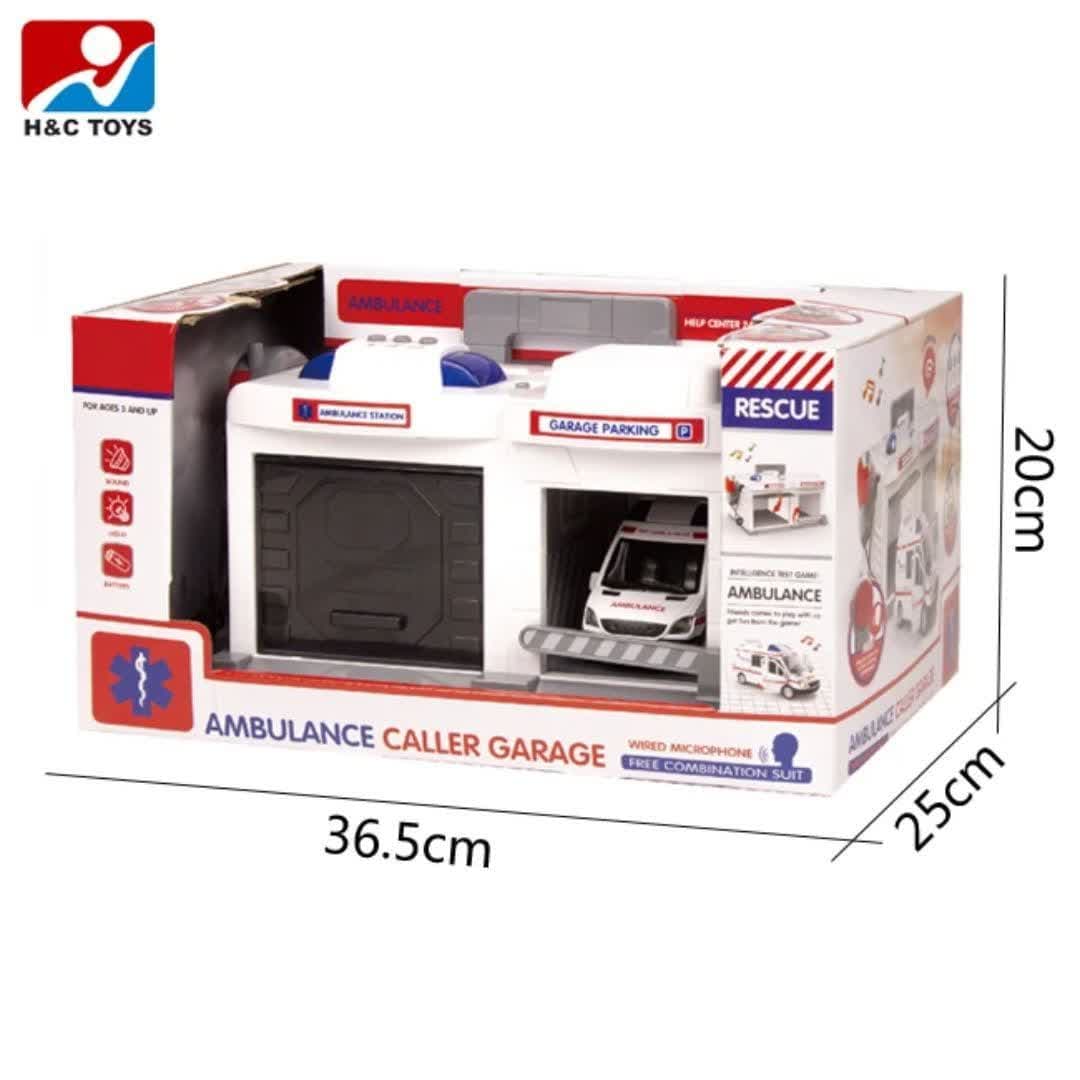 آمبولانس اسباب بازی گاراژدار موزیکال CLM-557 — تصویر ۳