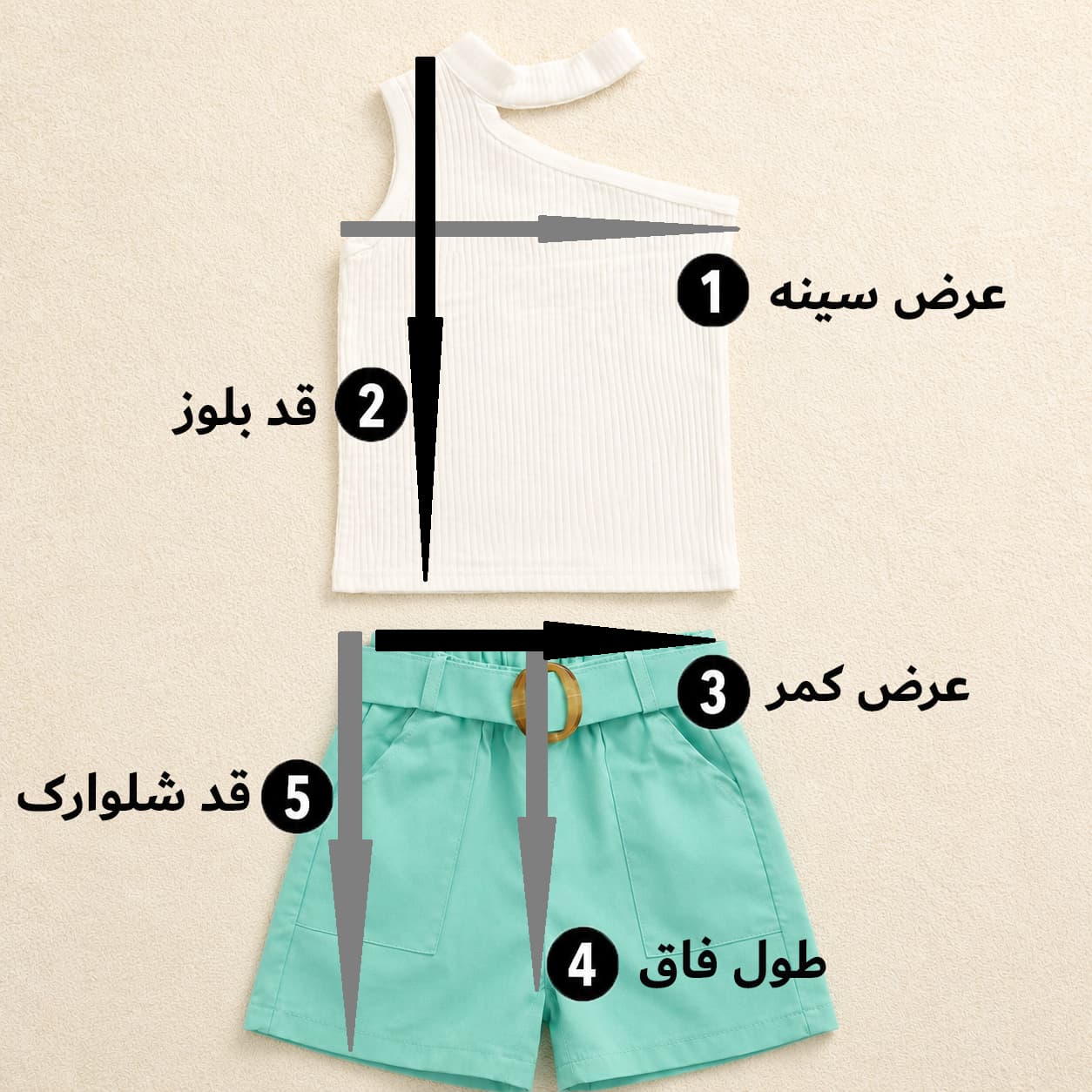 تاپ شلوارک دخترانه بچگانه وارداتی | مدل جدید و راحت — تصویر ۳