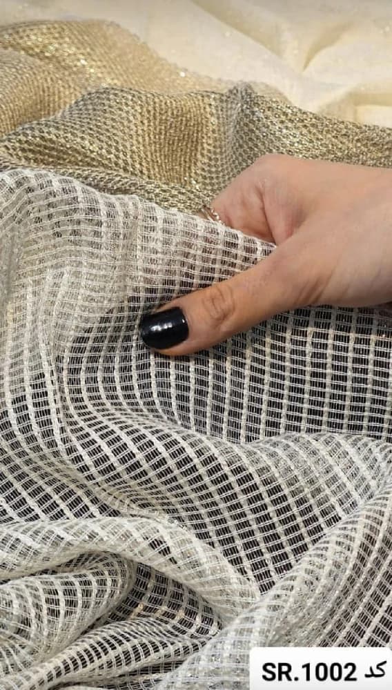 پرده آماده تور ابریشم طرح ایپک کد SR1002