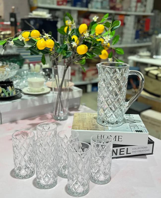 پارچ و لیوان کریستال وارداتی کد KIT-1536