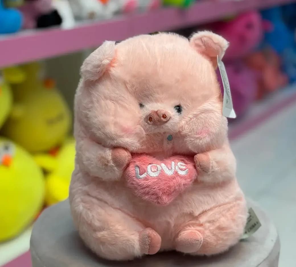 عروسک خوک قلب به دست Love