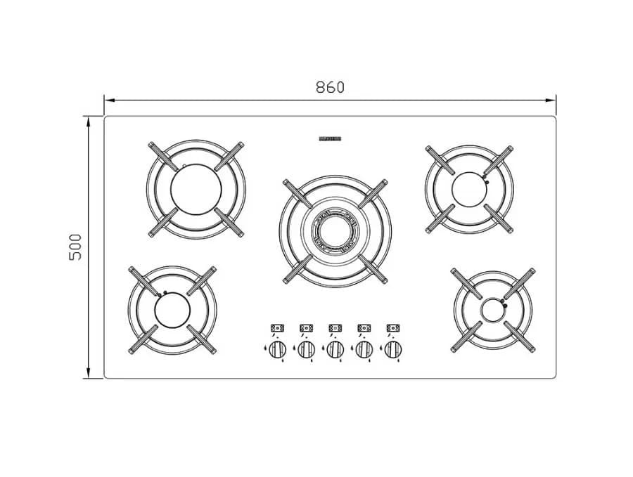 گاز رومیزی استیل البرز مدل G5904/S — تصویر ۵