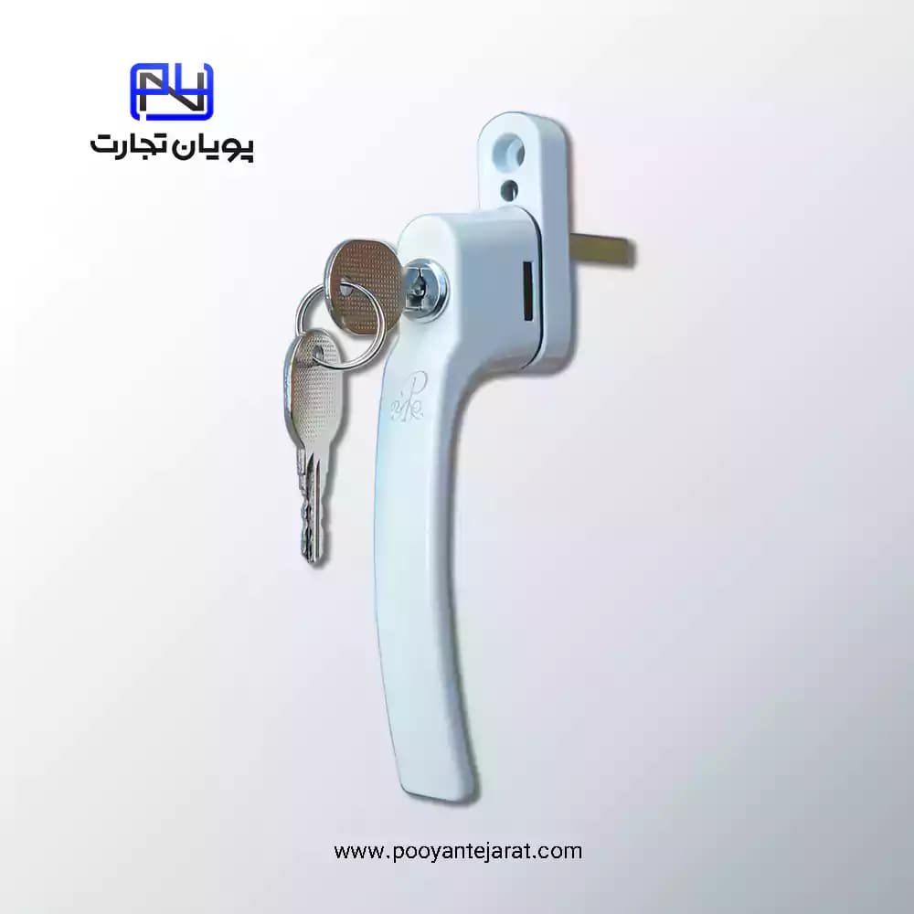 دستگیره پنجره کلید خور پلاک باریک یک طرفه YAER