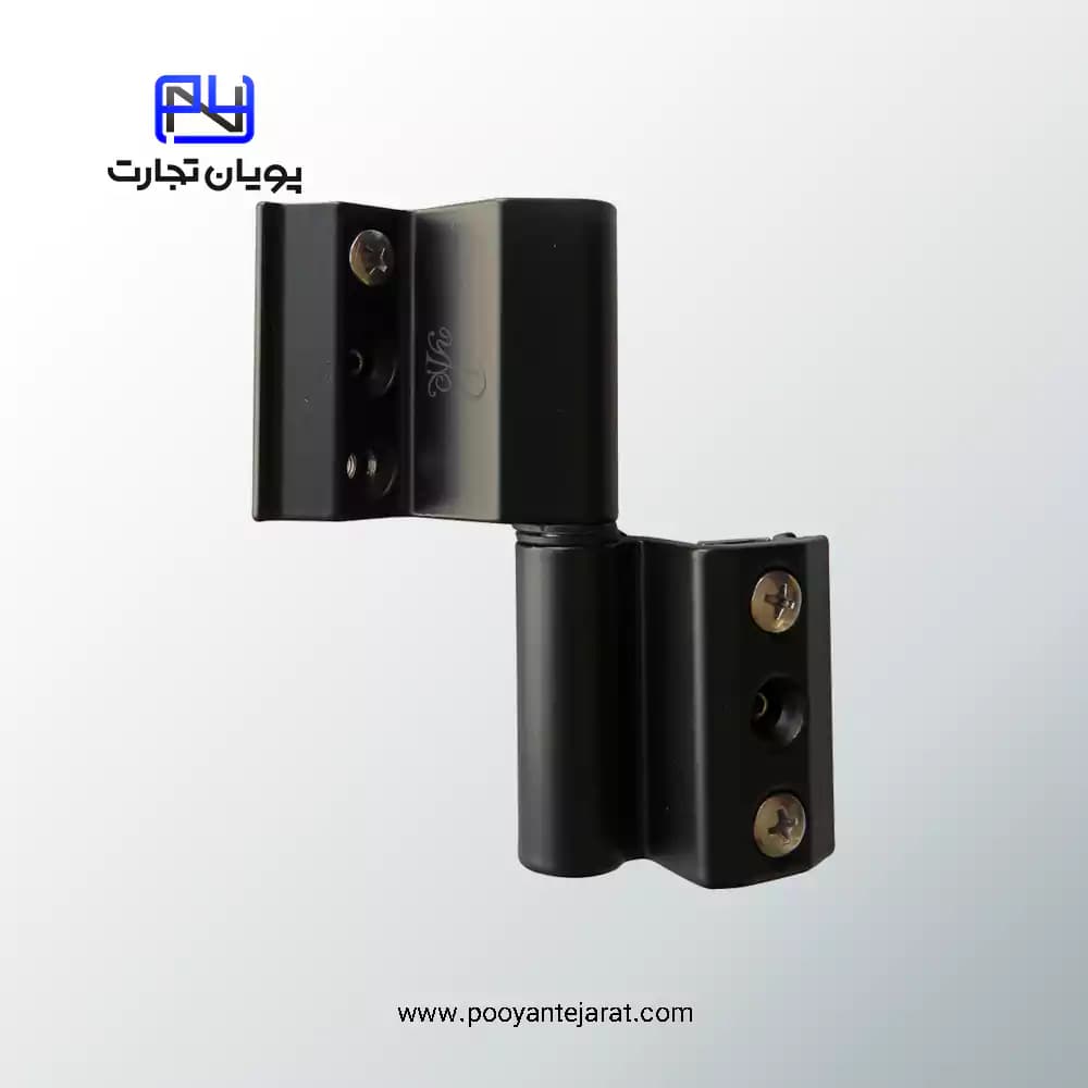 لولای دو تکه قابل رگلاژ مشکی YAER