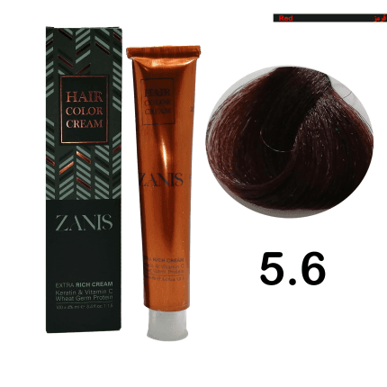 رنگ مو زانیس (ZANIS) سری قرمز کد 5.6 قرمز یاقوتی