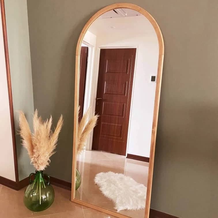 آینه چوب روس مدل هلالی شروع قیمت از سایز 60 در 160 — تصویر ۲