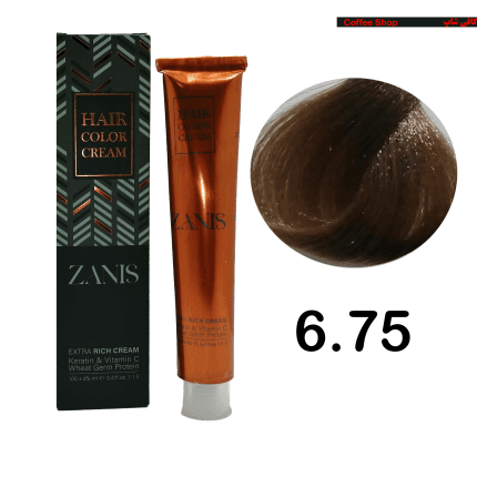 رنگ مو زانیس (ZANIS) سری کافی شاپی کد 6.75 بلوند نسکافه ای تیره