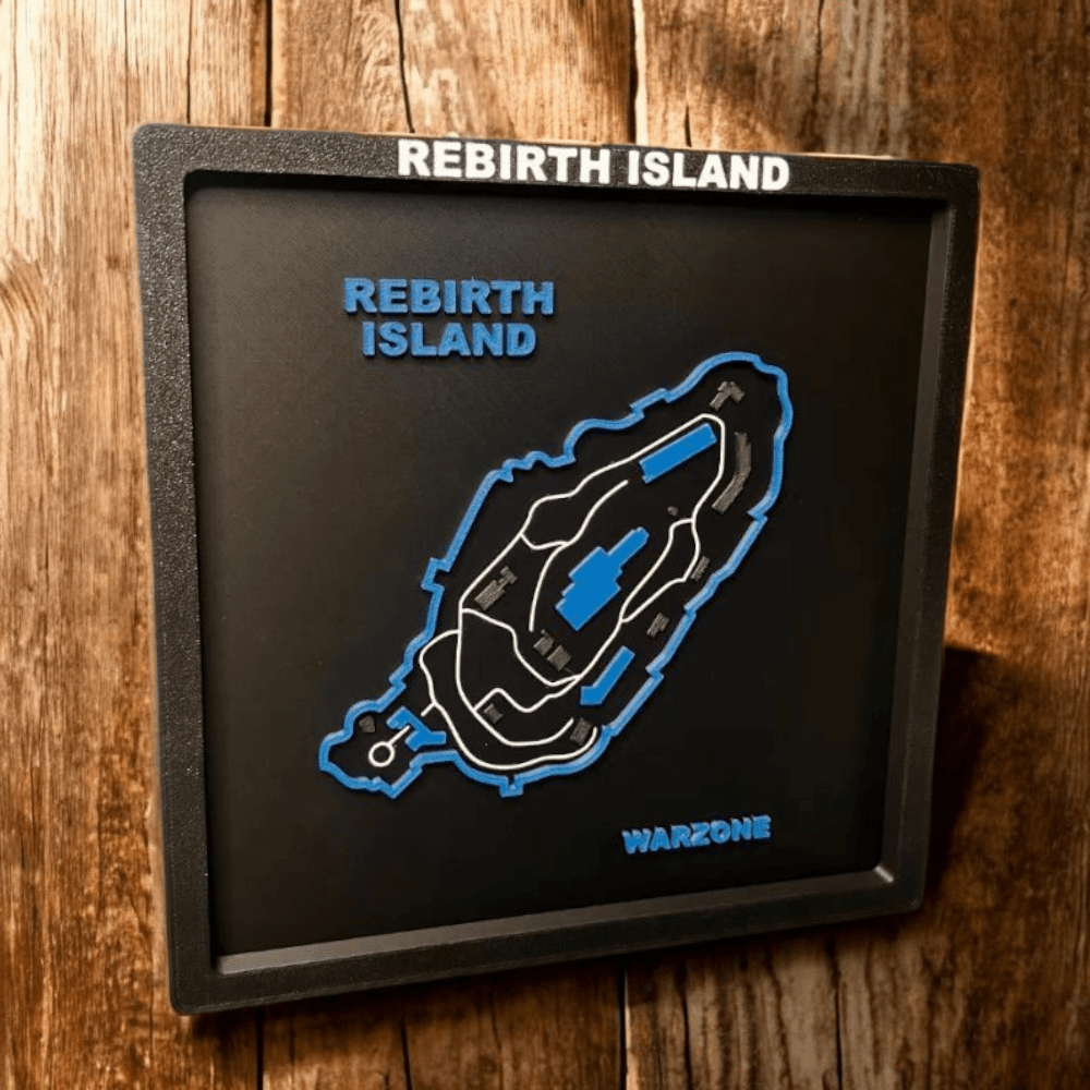 تابلوی سه‌بعدی مپ Rebirth Island از بازی Call of Duty