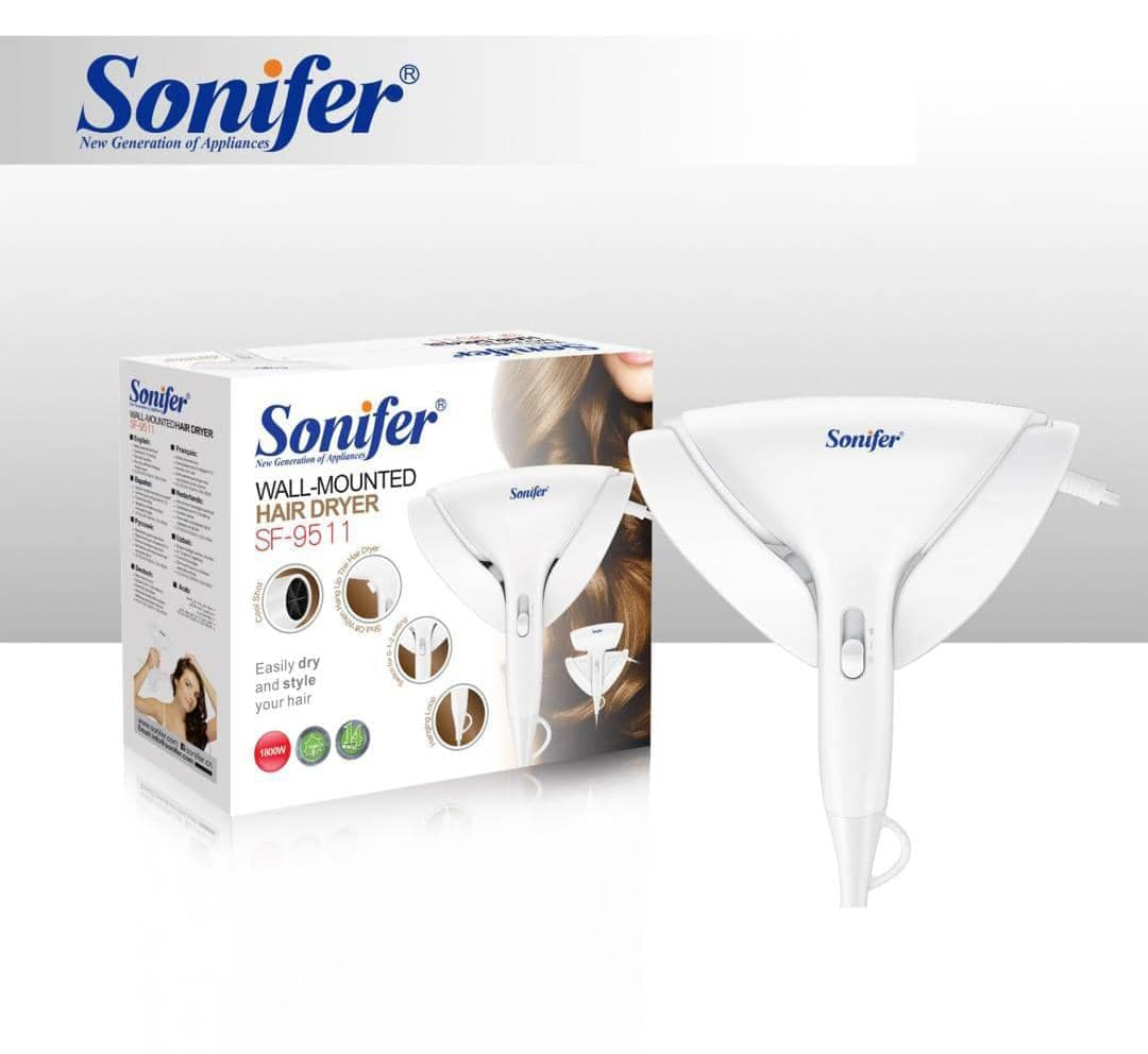 سشوار دیواری سونیفر مدل SF-9511 | توان 1600 وات | مناسب خانه، هتل و سالن
