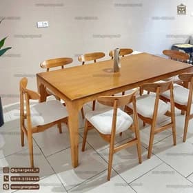 میز ناهارخوری چوب راش ۸ نفره مدل وان — تصویر ۲