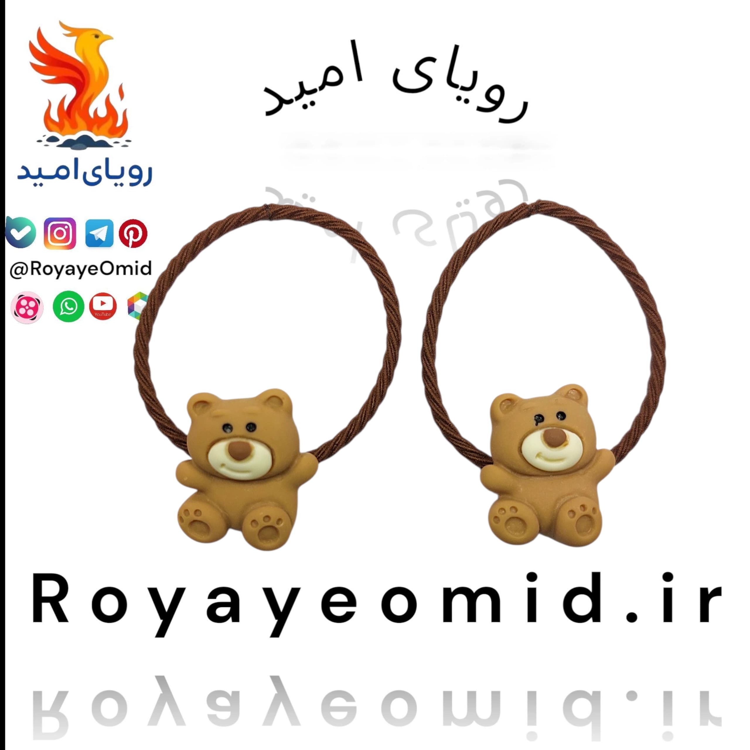 کش مو خرس مدل 001 بسته ۲ عددی