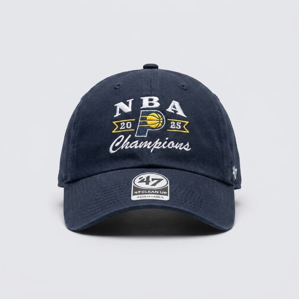 کلاه کپ سرمه‌ای Indiana Pacers NBA Champions 2025 مدل 47 Clean Up