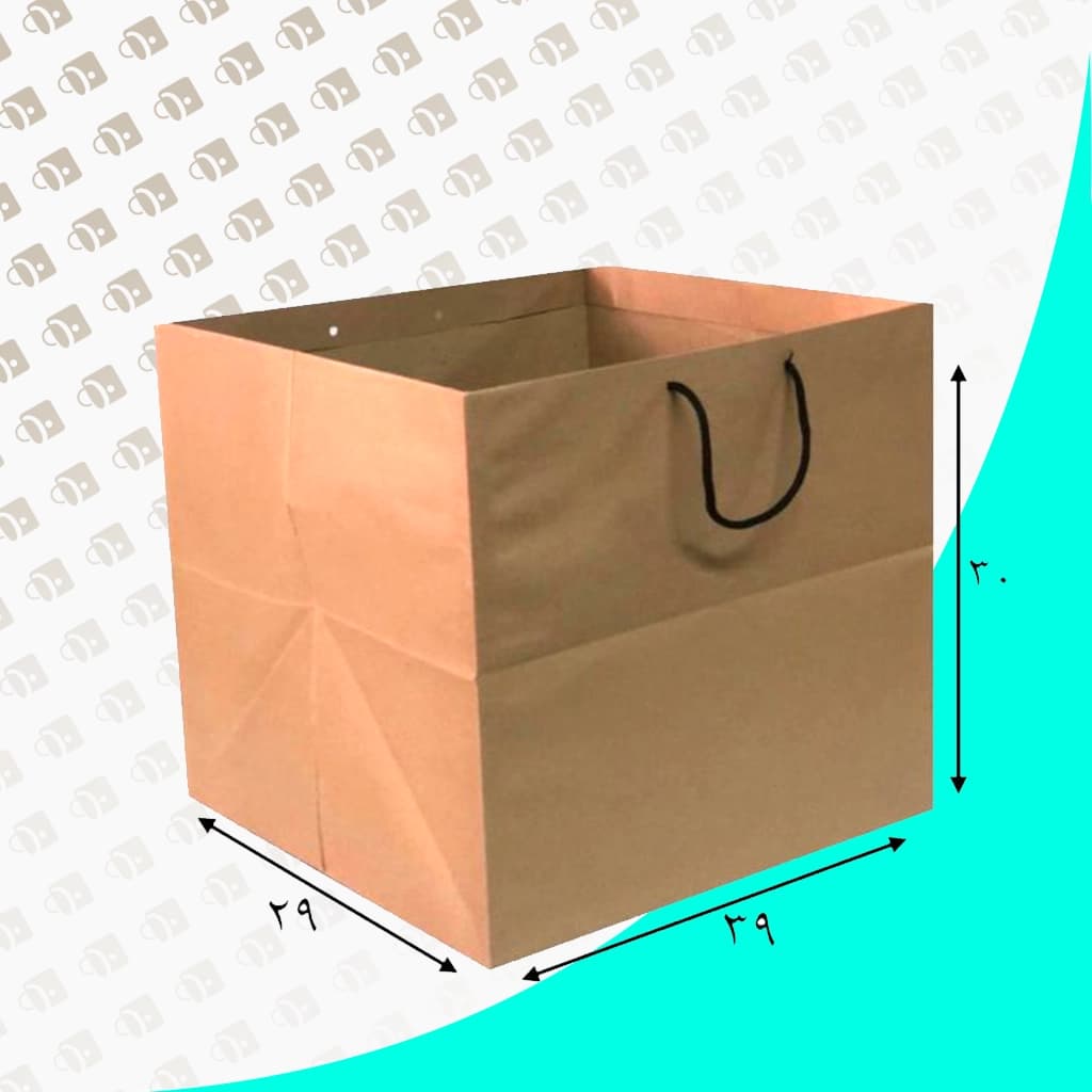 ساک دستی کرافت کف مربع سایز 2