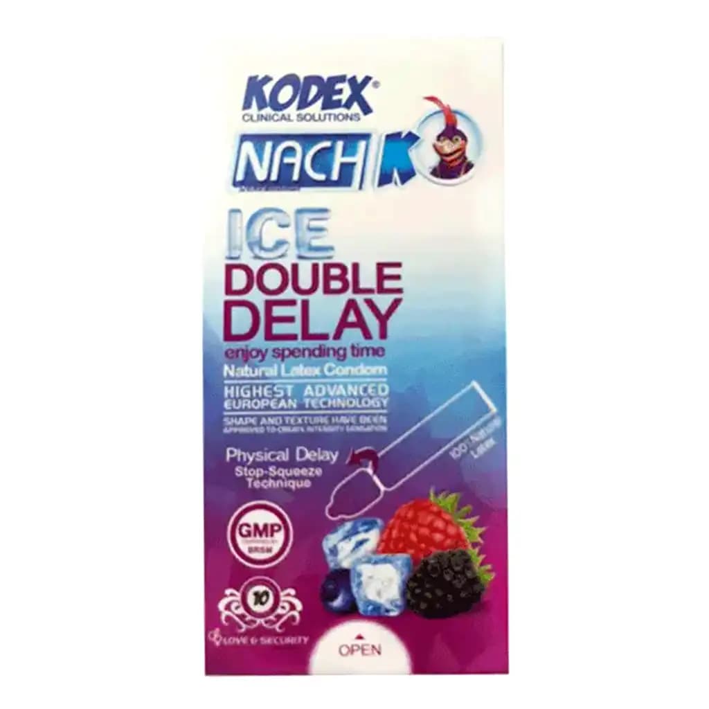 کاندوم ناچ کدکس مدل ice double delay بسته 10 عددی