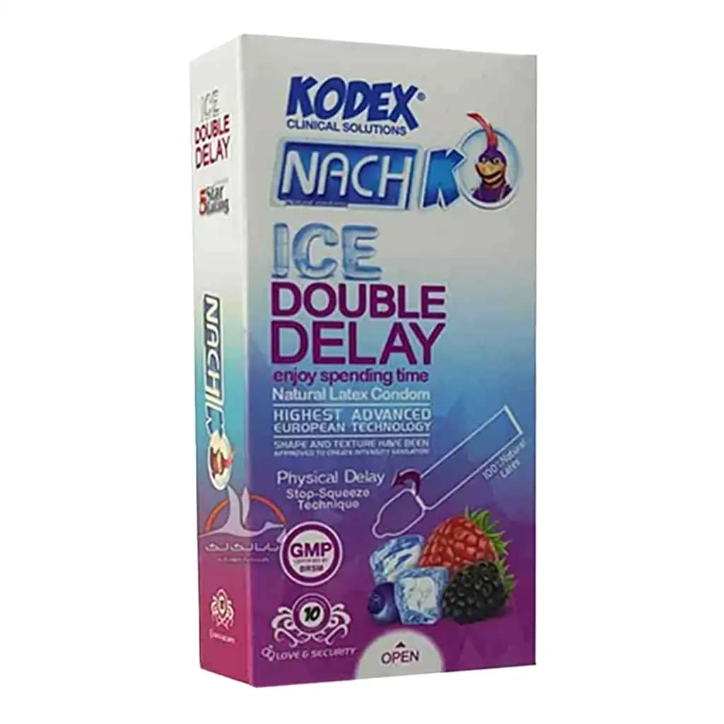 کاندوم ناچ کدکس مدل ice double delay بسته 10 عددی — تصویر ۲