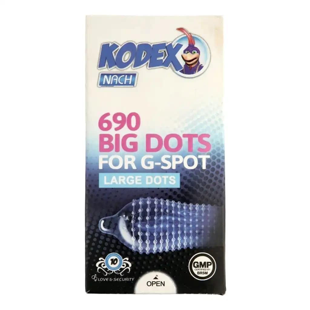 کاندوم ناچ کدکس مدل Big Dots بسته 10 عددی